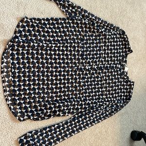 Half way button down shirt